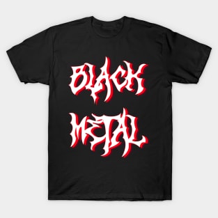 Black Metal Simple Design T-Shirt